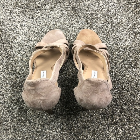 Diane Von Furstenberg Siracusa Powder Suede Criss Cross Heel Size 8.5 - Picture 6 of 9